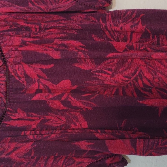 VERY USED LUCKY BRAND FLORAL SHORT SLEEVE PINK AND PURPLE SIZE 2X - Picture 11 of 16